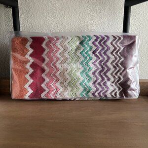 MISSONI HOME Rufus Zigzag pattern fitness towel NEW